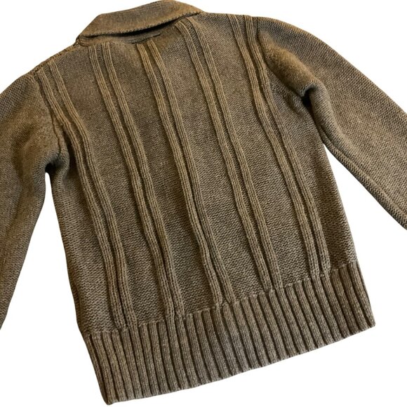 Hanna Andersson Boys Gray Cable Knit Cardigan Sweater Size 110 US 4T Wool blend - Picture 5 of 9